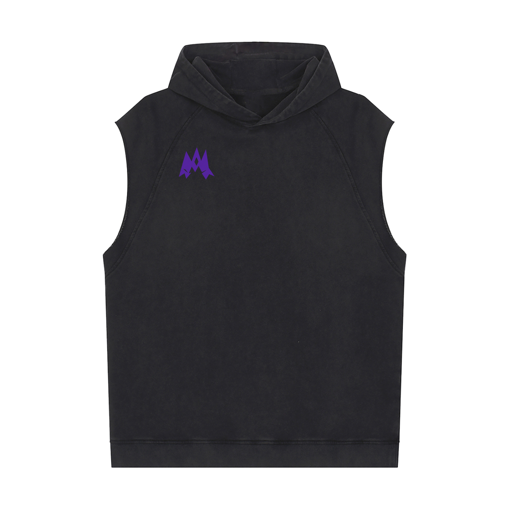 Snow Washed Sleeveless Hoodie