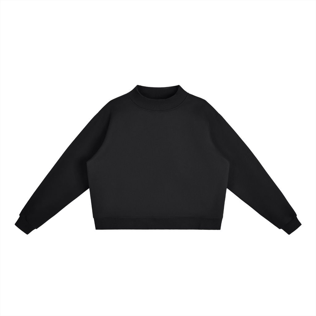 Essential Fleece Mock-Neck Crew Sweatshirt women
