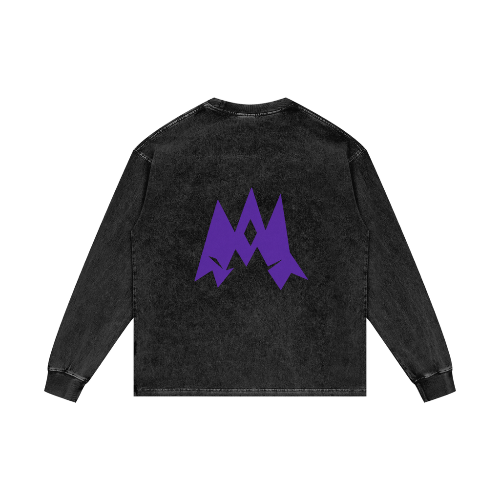 Acid Wash Oversize Long Sleeve T-Shirt