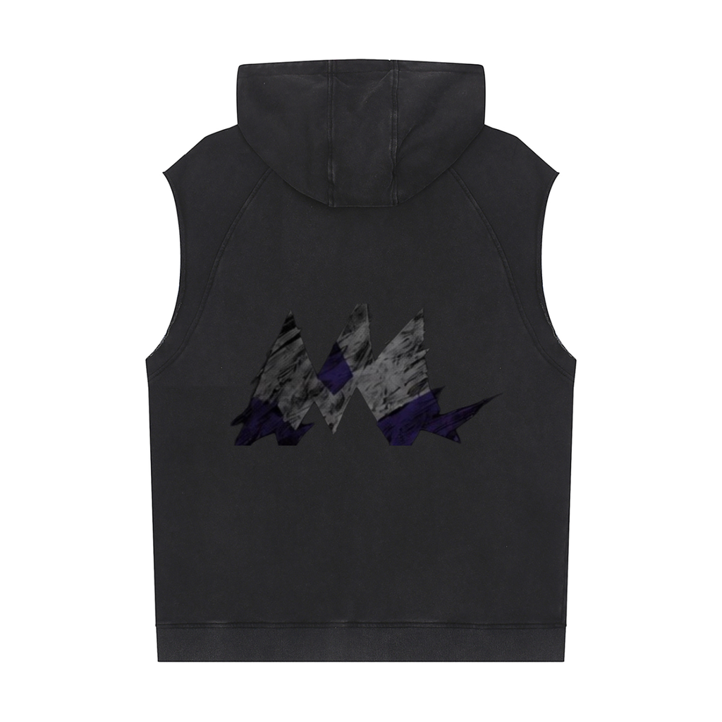 Snow Washed Sleeveless Hoodie